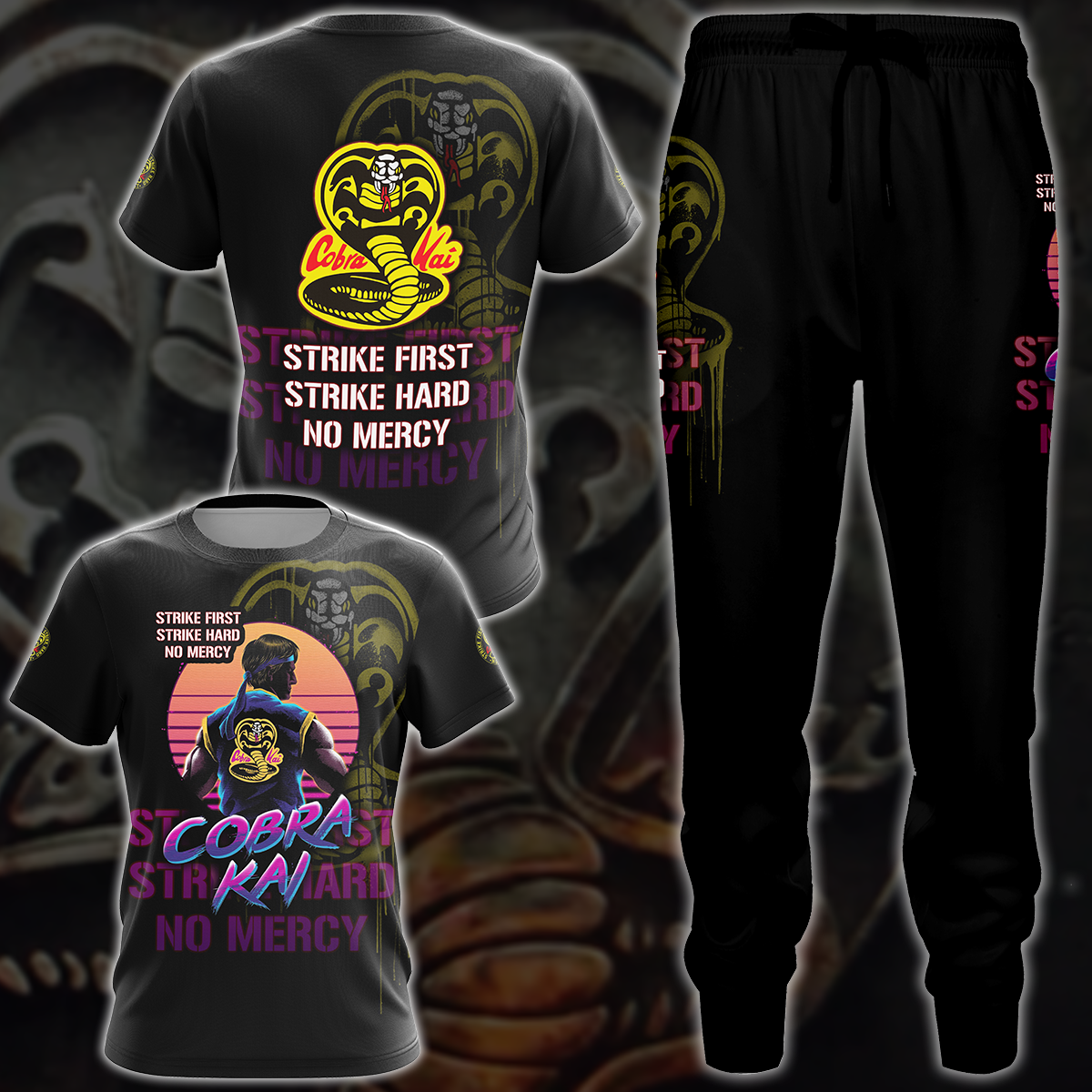 Cobra Kai TV Series 3D All Over Print T-shirt Tank Top Zip Hoodie Pullover Hoodie Hawaiian Shirt Beach Shorts Jogger