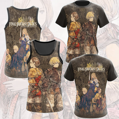 Final Fantasy Tactics: The Ivalice Chronicles Video Game All Over Printed T-shirt Tank Top Zip Hoodie Pullover Hoodie Hawaiian Shirt Beach Shorts Joggers