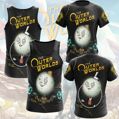 The Outer Worlds Video Game All Over Printed T-shirt Tank Top Zip Hoodie Pullover Hoodie Hawaiian Shirt Beach Shorts Joggers