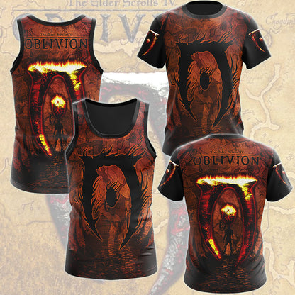 The Elder Scrolls IV: Oblivion Video Game All Over Printed T-shirt Tank Top Zip Hoodie Pullover Hoodie Hawaiian Shirt Beach Shorts Joggers
