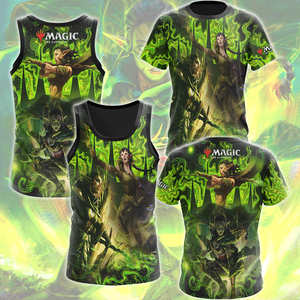 Magic: The Gathering Nissa Revane Video Game All Over Printed T-shirt Tank Top Zip Hoodie Pullover Hoodie Hawaiian Shirt Beach Shorts Joggers