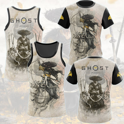 Ghost of Yotei Video Game All Over Printed T-shirt Tank Top Zip Hoodie Pullover Hoodie Hawaiian Shirt Beach Shorts Joggers