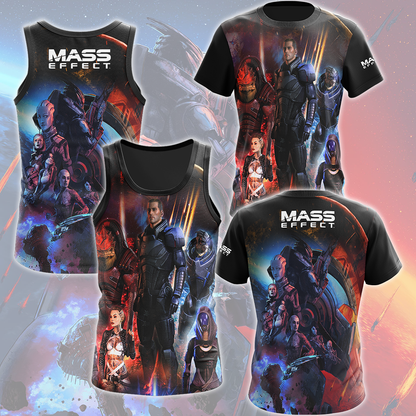 Mass Effect Legendary Edition Video Game All Over Printed T-shirt Tank Top Zip Hoodie Pullover Hoodie Hawaiian Shirt Beach Shorts Joggers   