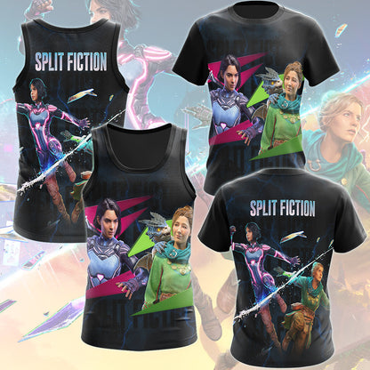 Split Fiction Video Game All Over Printed T-shirt Tank Top Zip Hoodie Pullover Hoodie Hawaiian Shirt Beach Shorts Joggers