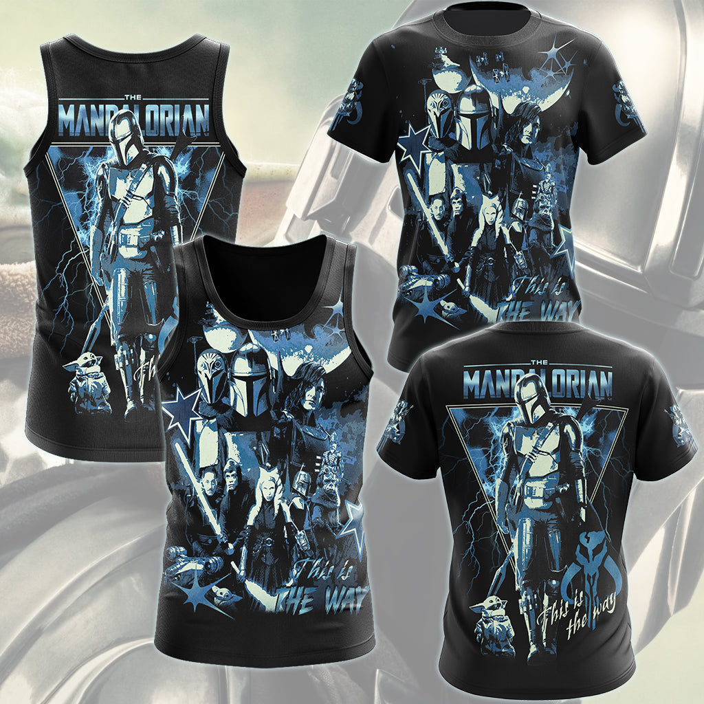Star Wars Mandalorian 'This is the way' Movie Video Game All Over Printed T-shirt Tank Top Zip Hoodie Pullover Hoodie Hawaiian Shirt Beach Shorts Joggers