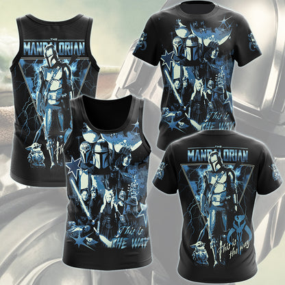 Star Wars Mandalorian 'This is the way' Movie Video Game All Over Printed T-shirt Tank Top Zip Hoodie Pullover Hoodie Hawaiian Shirt Beach Shorts Joggers