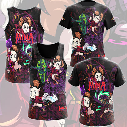 Mina the Hollower Video Game All Over Printed T-shirt Tank Top Zip Hoodie Pullover Hoodie Hawaiian Shirt Beach Shorts Joggers