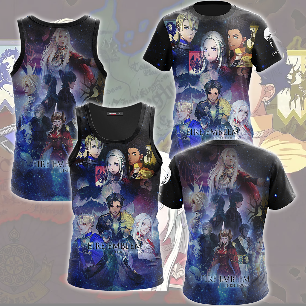 Fire Emblem Three Houses Video Game All Over Printed T-shirt Tank Top Zip Hoodie Pullover Hoodie Hawaiian Shirt Beach Shorts Joggers