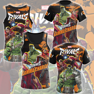 Marvel Rivals - Gamma Charge Video Game All Over Printed T-shirt Tank Top Zip Hoodie Pullover Hoodie Hawaiian Shirt Beach Shorts Joggers   