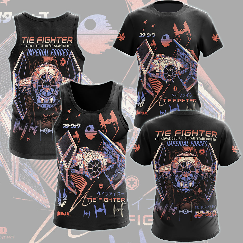 Star Wars Tie Advance Fighter Video Game All Over Printed T-shirt Tank Top Zip Hoodie Pullover Hoodie Hawaiian Shirt Beach Shorts Joggers