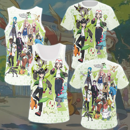 Pokemon Legends Z-A Video Game All Over Printed T-shirt Tank Top Zip Hoodie Pullover Hoodie Hawaiian Shirt Beach Shorts Joggers