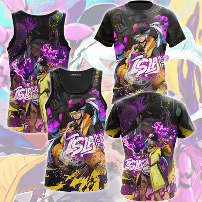 The King of Fighters XV Isla of Rubicon Video Game All Over Printed T-shirt Tank Top Zip Hoodie Pullover Hoodie Hawaiian Shirt Beach Shorts Joggers