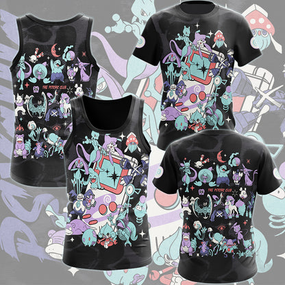 Pokemon Psychic Type Club Video Game All Over Printed T-shirt Tank Top Zip Hoodie Pullover Hoodie Hawaiian Shirt Beach Shorts Joggers