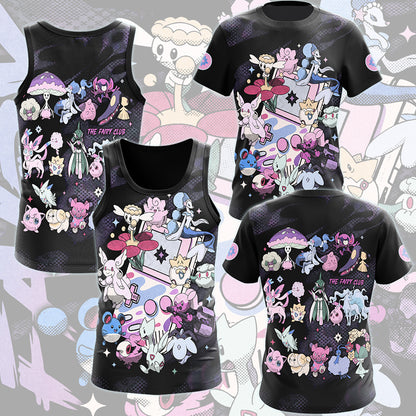 Pokemon Fairy Type Club Video Game All Over Printed T-shirt Tank Top Zip Hoodie Pullover Hoodie Hawaiian Shirt Beach Shorts Joggers