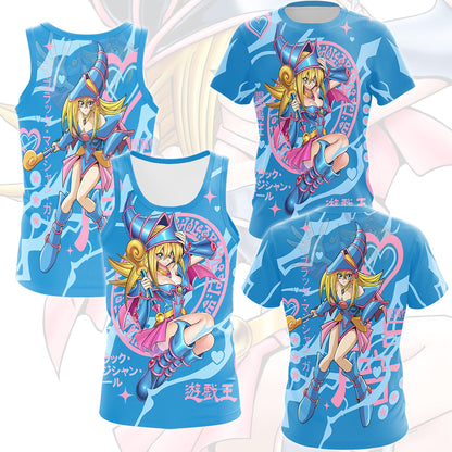 Yu-gi-oh! Dark Magician Girl Video Game All Over Printed T-shirt Tank Top Zip Hoodie Pullover Hoodie Hawaiian Shirt Beach Shorts Joggers