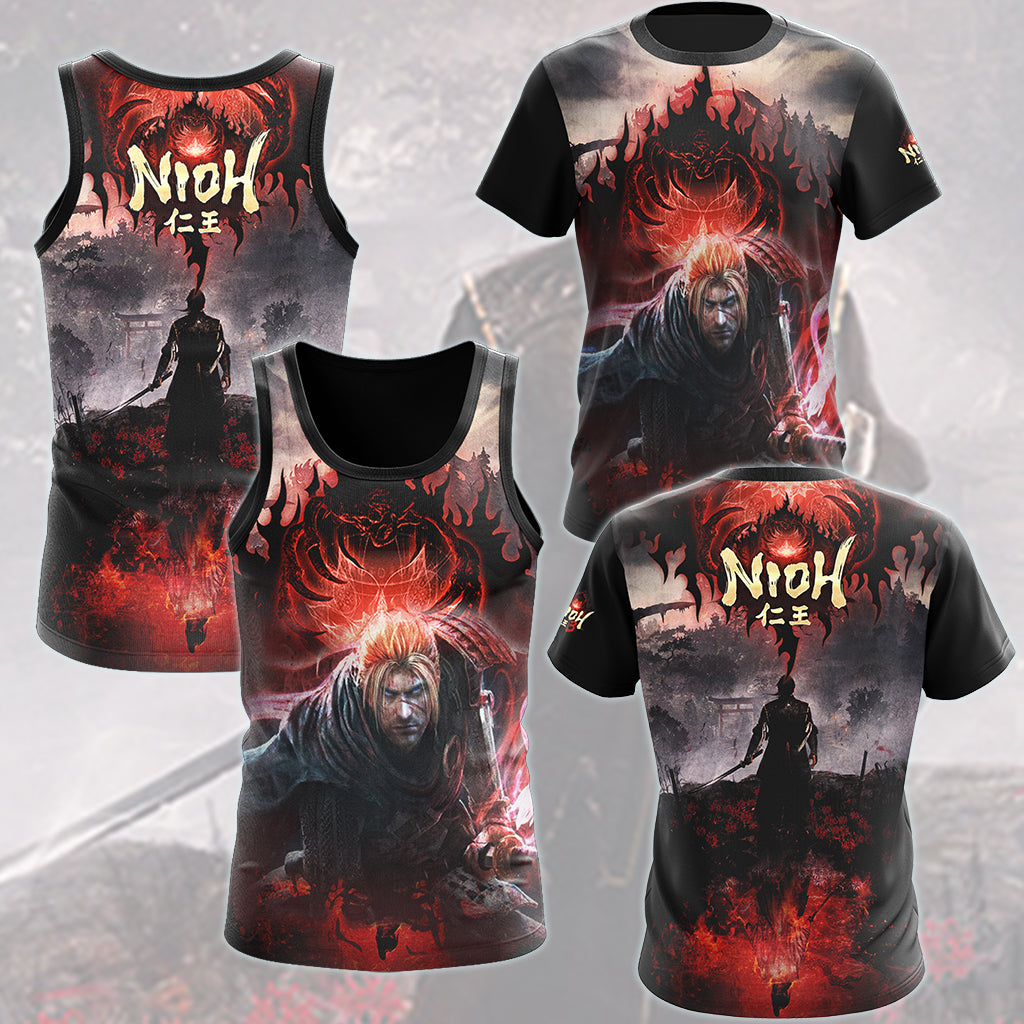 Nioh 3 Video Game All Over Printed T-shirt Tank Top Zip Hoodie Pullover Hoodie Hawaiian Shirt Beach Shorts Joggers