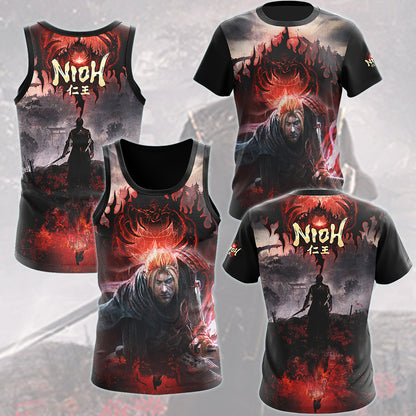 Nioh 3 Video Game All Over Printed T-shirt Tank Top Zip Hoodie Pullover Hoodie Hawaiian Shirt Beach Shorts Joggers