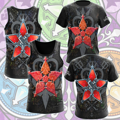 Kingdom Hearts Symbols The Wayfinder Video Game All Over Printed T-shirt Tank Top Zip Hoodie Pullover Hoodie Hawaiian Shirt Beach Shorts Joggers