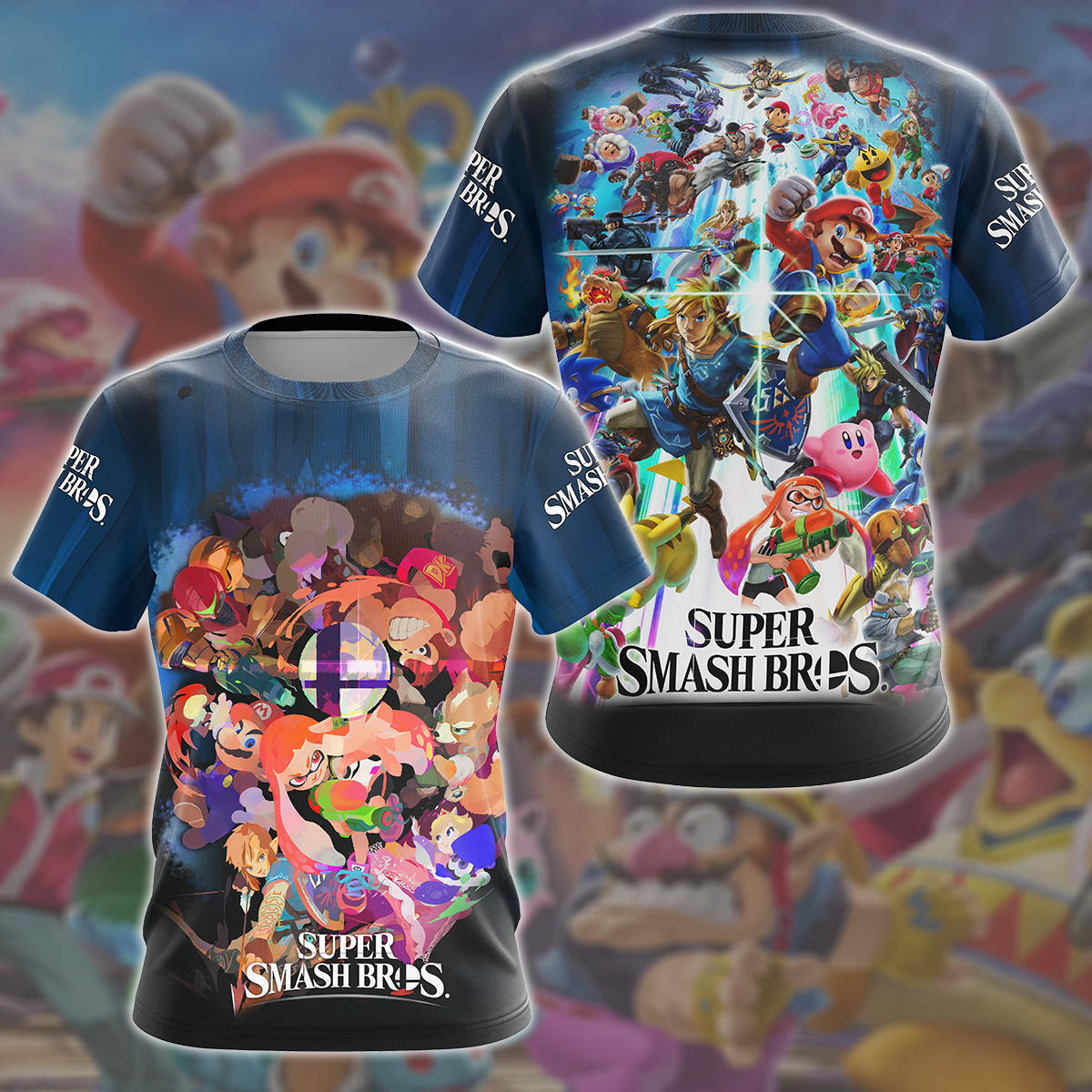 Super Smash Bros. Video Game All Over Printed T-shirt Tank Top Zip Hoodie Pullover Hoodie Hawaiian Shirt Beach Shorts Joggers T-shirt S 