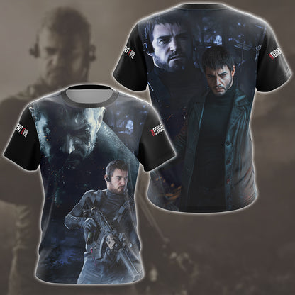 Resident Evil Chris Redfield Video Game All Over Printed T-shirt Tank Top Zip Hoodie Pullover Hoodie Hawaiian Shirt Beach Shorts Joggers