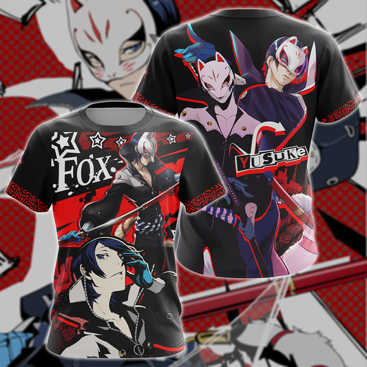 Persona 5 Strikers Yusuke Kitagawa Video Game 3D All Over Print T-shirt Tank Top Zip Hoodie Pullover Hoodie Hawaiian Shirt Beach Shorts Jogger T-shirt
