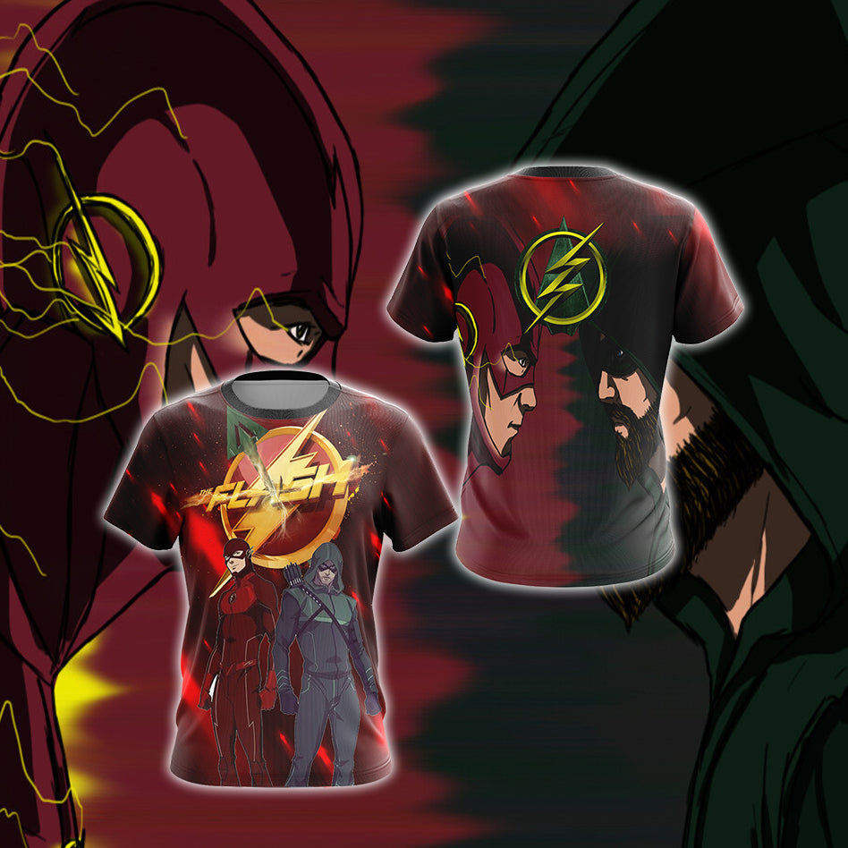 Arrow and Flash New Unisex 3D T-shirt   