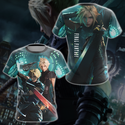 Final Fantasy VII Remake Video Game 3D All Over Printed T-shirt Tank Top Zip Hoodie Pullover Hoodie Hawaiian Shirt Beach Shorts Jogger T-shirt