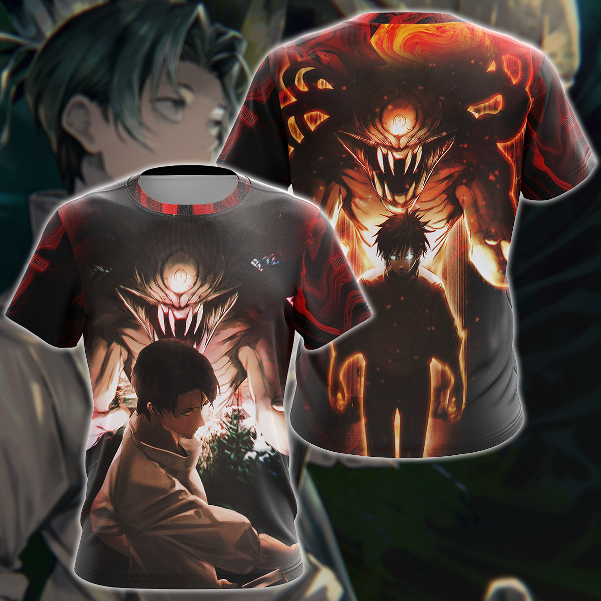 Jujutsu Kaisen Yuta & Cursed Rika 3D All Over Print T-shirt Tank Top Zip Hoodie Pullover Hoodie Hawaiian Shirt Beach Shorts Jogger T-shirt