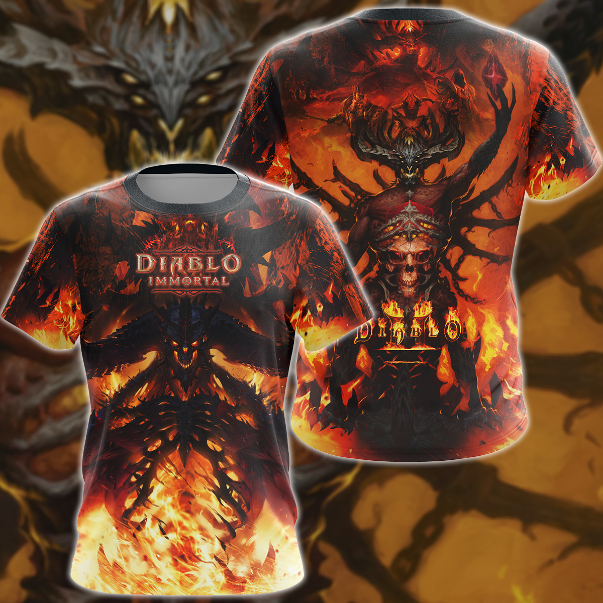 Diablo Immortal Video Game 3D All Over Print T-shirt Tank Top Zip Hoodie Pullover Hoodie Hawaiian Shirt Beach Shorts Jogger T-shirt