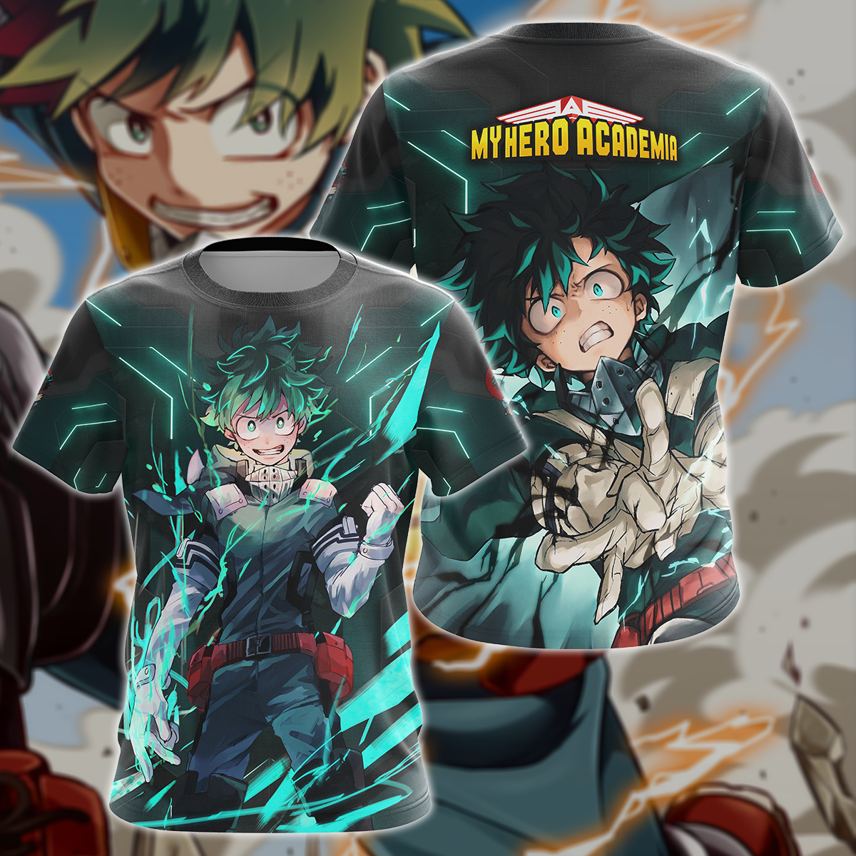 My Hero Academia Deku Midoriya Izuku 3D All Over Print T-shirt Tank Top Zip Hoodie Pullover Hoodie Hawaiian Shirt Beach Shorts Jogger T-shirt