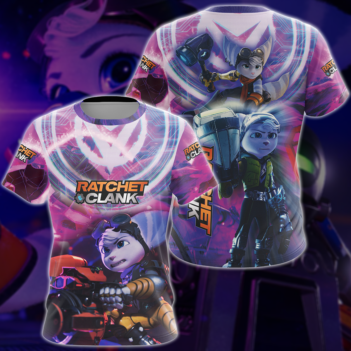 Ratchet & Clank Video Game All Over Printed T-shirt Tank Top Zip Hoodie Pullover Hoodie Hawaiian Shirt Beach Shorts Joggers T-shirt