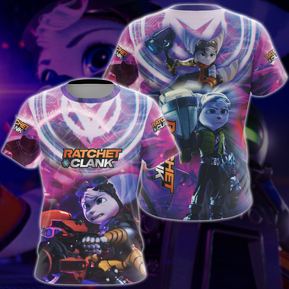 Ratchet & Clank Video Game All Over Printed T-shirt Tank Top Zip Hoodie Pullover Hoodie Hawaiian Shirt Beach Shorts Joggers T-shirt