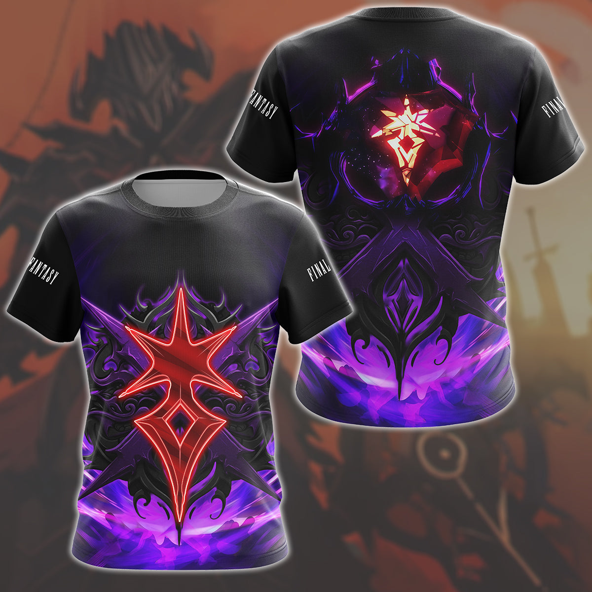 Final Fantasy Dark Knight Video Game All Over Printed T-shirt Tank Top Zip Hoodie Pullover Hoodie Hawaiian Shirt Beach Shorts Joggers T-shirt