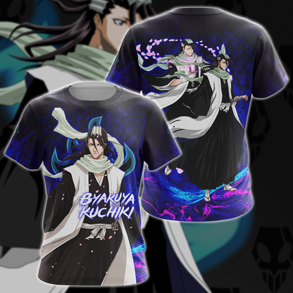 Bleach Byakuya Kuchiki Anime Manga 3D All Over Print T-shirt Tank Top Zip Hoodie Pullover Hoodie Hawaiian Shirt Beach Shorts Jogger T-shirt