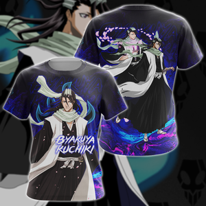 Bleach Byakuya Kuchiki Anime Manga 3D All Over Print T-shirt Tank Top Zip Hoodie Pullover Hoodie Hawaiian Shirt Beach Shorts Jogger T-shirt S 