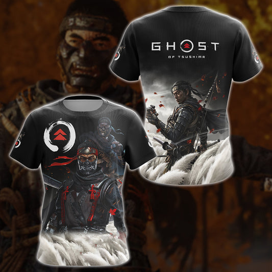 Ghost of Tsushima Video Game 3D All Over Printed T-shirt Tank Top Zip Hoodie Pullover Hoodie Hawaiian Shirt Beach Shorts Jogger T-shirt