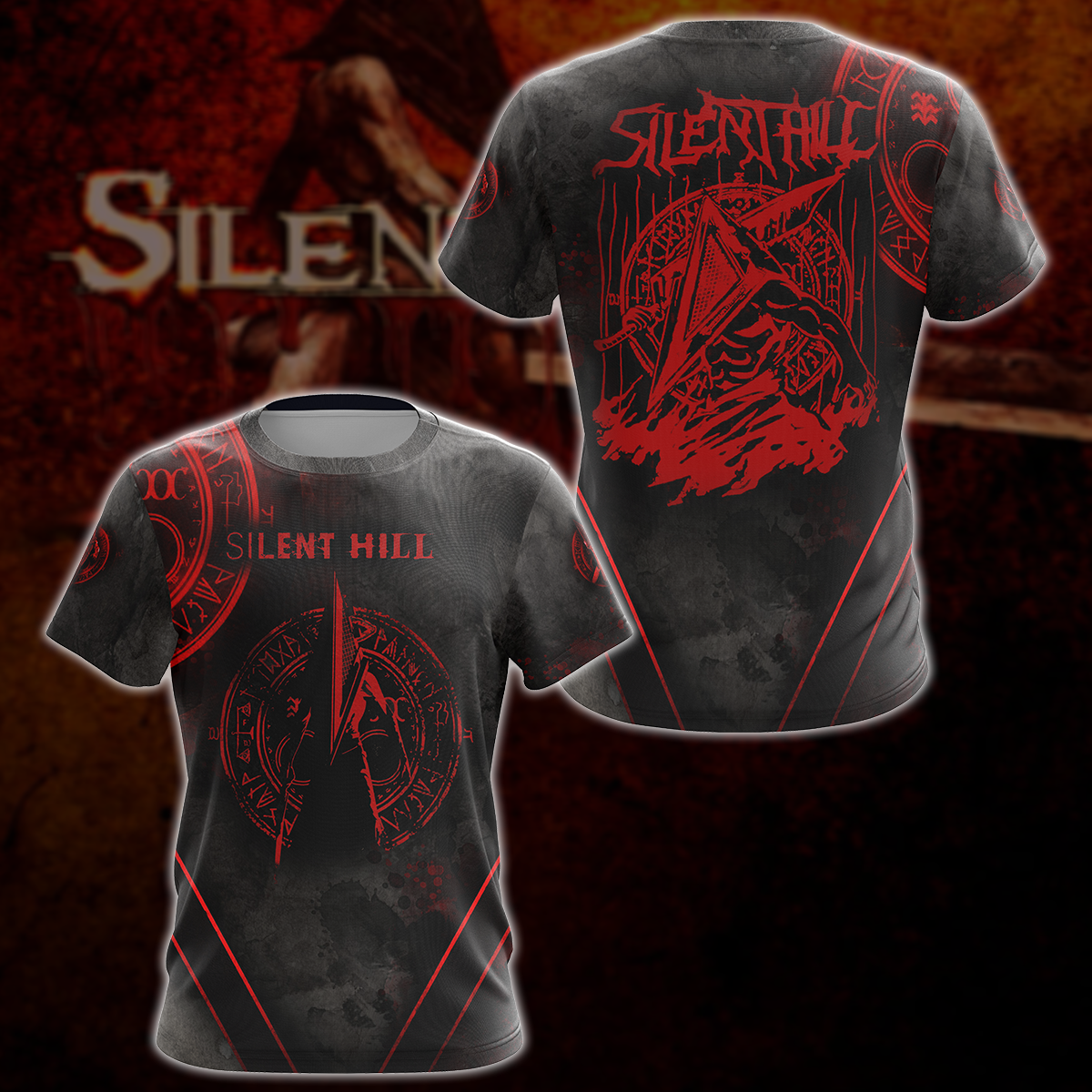 Silent Hill Video Game 3D All Over Printed T-shirt Tank Top Zip Hoodie Pullover Hoodie Hawaiian Shirt Beach Shorts Jogger T-shirt