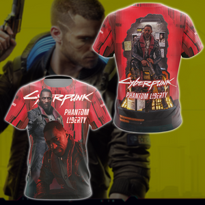 Cyberpunk 2077: Phantom Liberty Video Game All Over Printed T-shirt Tank Top Zip Hoodie Pullover Hoodie Hawaiian Shirt Beach Shorts Joggers   