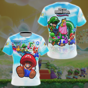 Super Mario Bros. Wonder Video Game All Over Printed T-shirt Tank Top Zip Hoodie Pullover Hoodie Hawaiian Shirt Beach Shorts Joggers   