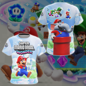 Super Mario Bros. Wonder Video Game All Over Printed T-shirt Tank Top Zip Hoodie Pullover Hoodie Hawaiian Shirt Beach Shorts Joggers   