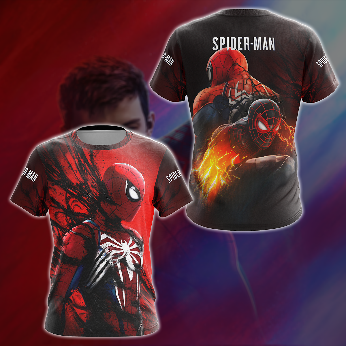 Spider-Man 2 Video Game All Over Printed T-shirt Tank Top Zip Hoodie Pullover Hoodie Hawaiian Shirt Beach Shorts Joggers
