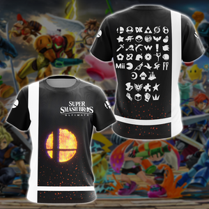 Super Smash Bros. Ultimate Video Game All Over Printed T-shirt Tank Top Zip Hoodie Pullover Hoodie Hawaiian Shirt Beach Shorts Joggers   