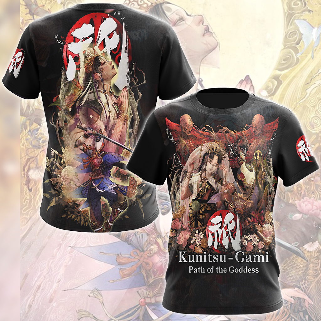 Kunitsu-Gami: Path of the Goddess Video Game All Over Printed T-shirt Tank Top Zip Hoodie Pullover Hoodie Hawaiian Shirt Beach Shorts Joggers T-shirt S 