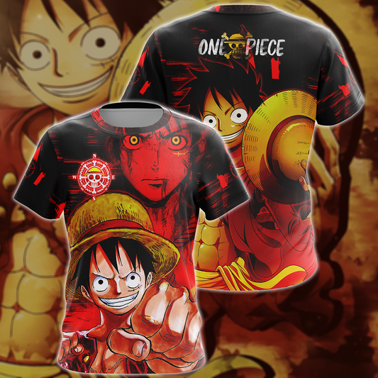 One Piece Monkey D. Luffy 3D All Over Print T-shirt Tank Top Zip Hoodie Pullover Hoodie Hawaiian Shirt Beach Shorts Jogger T-shirt