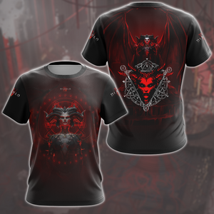 Diablo IV Video Game All Over Printed T-shirt Tank Top Zip Hoodie Pullover Hoodie Hawaiian Shirt Beach Shorts Joggers T-shirt S 