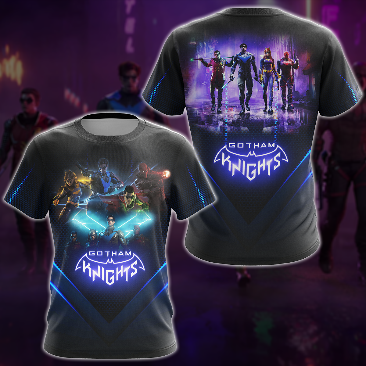 Gotham Knights Video Game 3D All Over Print T-shirt Tank Top Zip Hoodie Pullover Hoodie Hawaiian Shirt Beach Shorts Jogger T-shirt