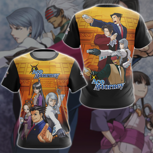 Ace Attorney Anime Manga 3D All Over Printed T-shirt Tank Top Zip Hoodie Pullover Hoodie Hawaiian Shirt Beach Shorts Jogger T-shirt S 