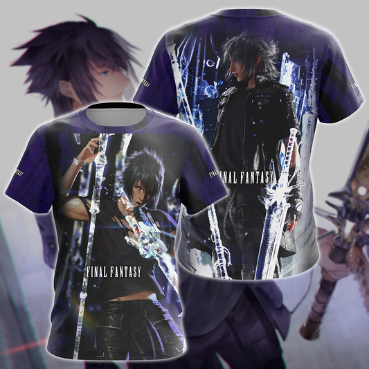 Final Fantasy XV Noctis Video Game 3D All Over Print T-shirt Tank Top Zip Hoodie Pullover Hoodie Hawaiian Shirt Beach Shorts Jogger T-shirt