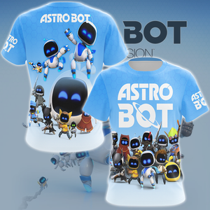 Astro Bot Video Game All Over Printed T-shirt Tank Top Zip Hoodie Pullover Hoodie Hawaiian Shirt Beach Shorts Joggers T-shirt S 