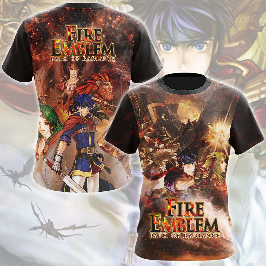 Fire Emblem Path of Radiance Video Game All Over Printed T-shirt Tank Top Zip Hoodie Pullover Hoodie Hawaiian Shirt Beach Shorts Joggers T-shirt S 